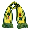 Hot sale polyester made football match scarf high quality knitted sport scarves