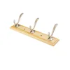 3 Hooks Pine Door Hanger Coat Rack Wall Clothes Storage Hat Hooks Wooden Rack Mount