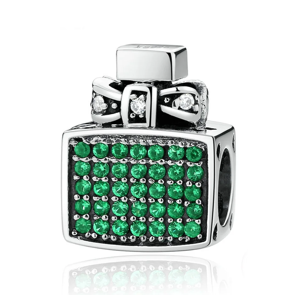

Fashion 100% 925 Sterling Silver Green Perfume Bottle Bow Knot Bead Charms CZ Fit Bracelets Jewelry Gift