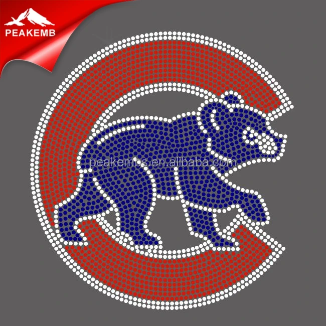 

Sports Team Chicago Cubs Wholesale Rhinestone Iron On Transfers For T shirts