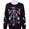 Multicolor Geometric Jacquard Ladies Fancy Stylish Sweater