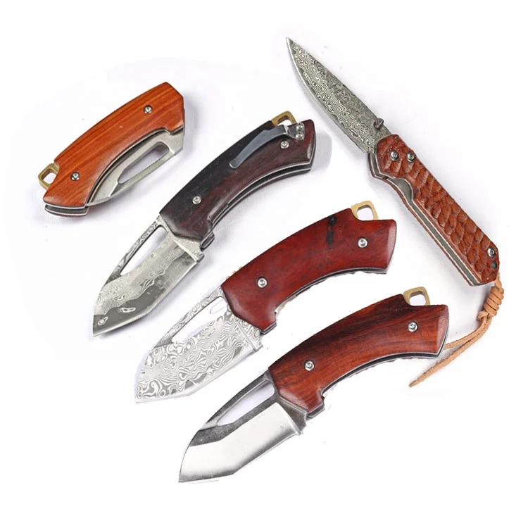 

Best Selling Wood Handle damascus blade Folding pocket Knife