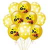 Cymylar 12inch 2.8g Construction Birthday Latex Balloon Set Dump Truck Balloons Inflatable Latex Suit 10 Pcs Per Bag