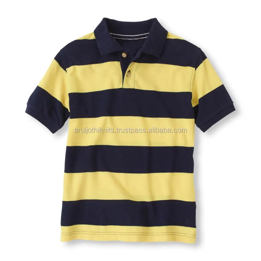 black and yellow polo shirt