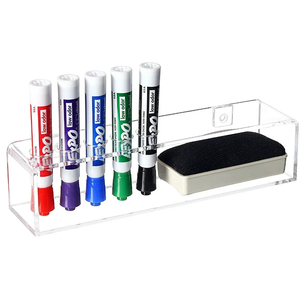 Transparent Acrylic Design Office Wall Organizer Eraser Supplies Rack 5 ...