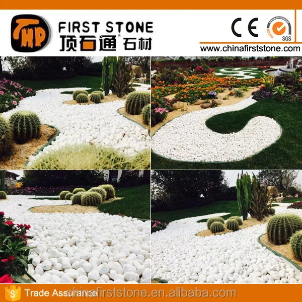
Landscaping Decor Wash Tumble Finish Floor China Round Granite White Color Pebble Stone for Garden Paver 