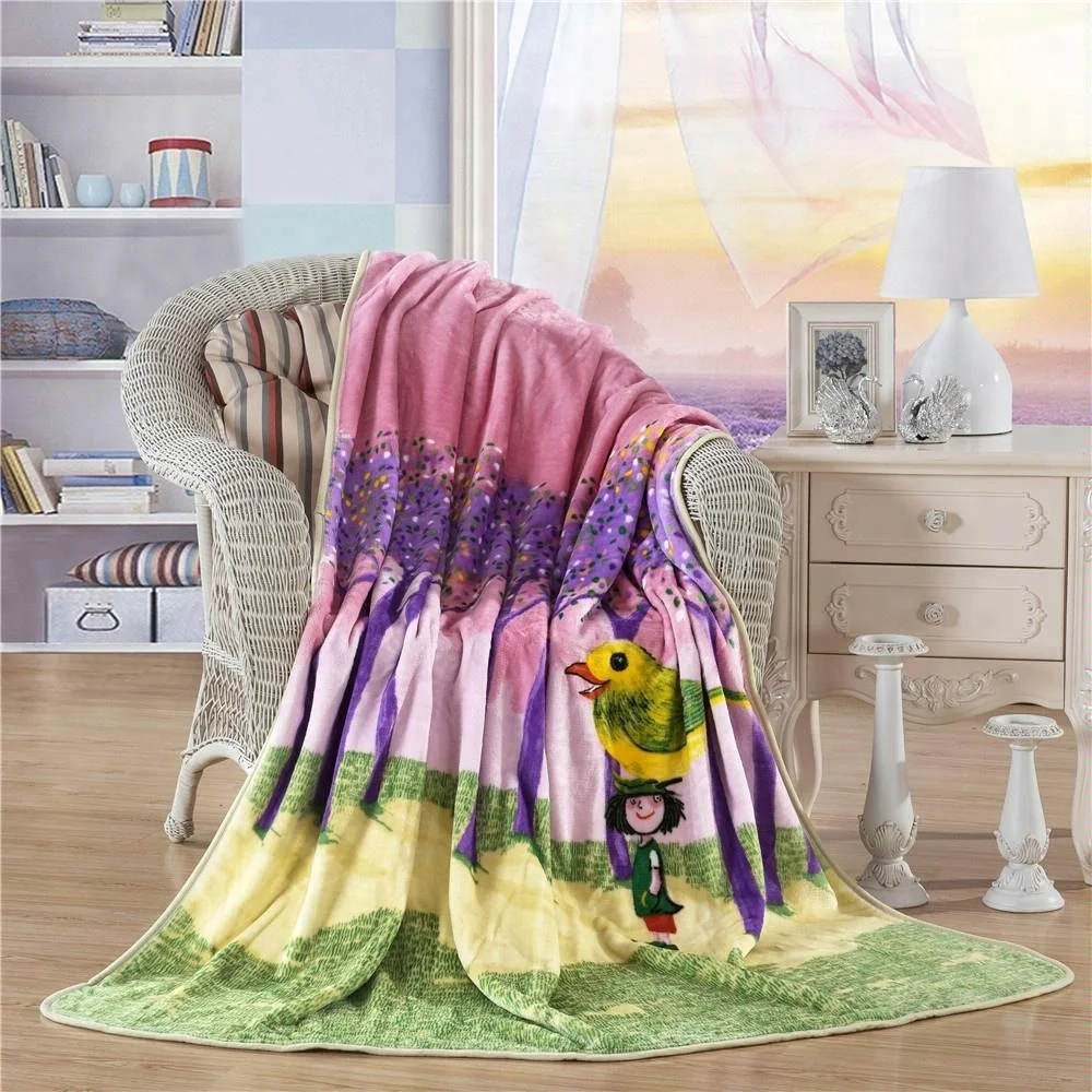 מכירה לוהטת מלא גודל מיטת שמיכת כפול צדדי custom פלנל הדפסת שמיכות