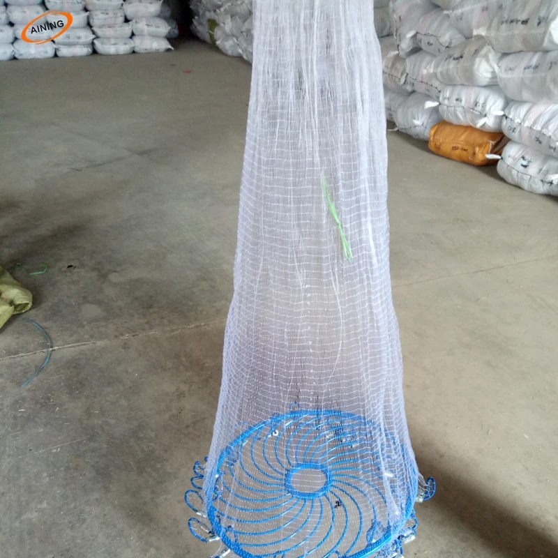 Fishing Cast Net High Quality Nylon Fishing Cast Net Mesh Size:3/8