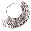 high quality untarnished silver color round jewelry tools for ring measuring tool metal US finger sizer jewelry