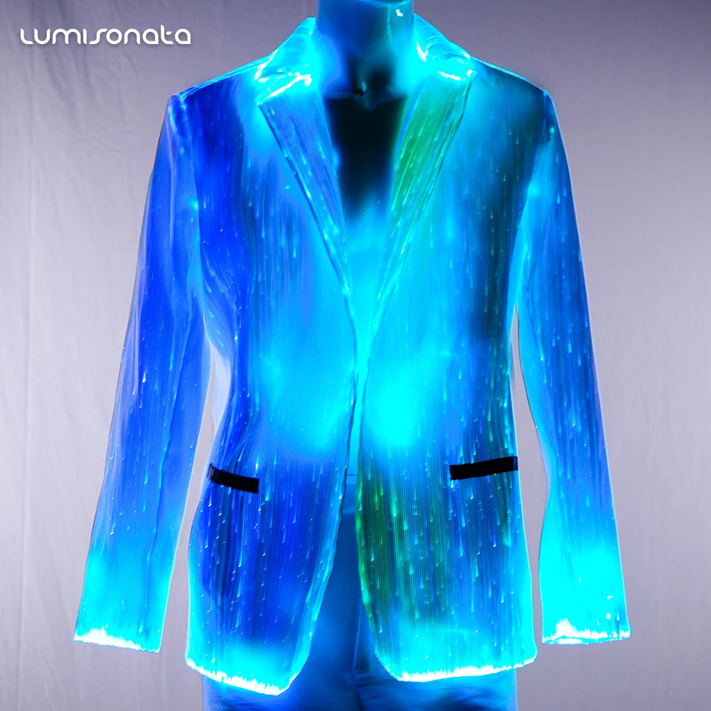 

Cool design Luminous jacket glow in the dark jacket led light jacket