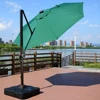 guangzhou richard carrefour electric aluminum rib sun beer garden patio banana umbrella in green color