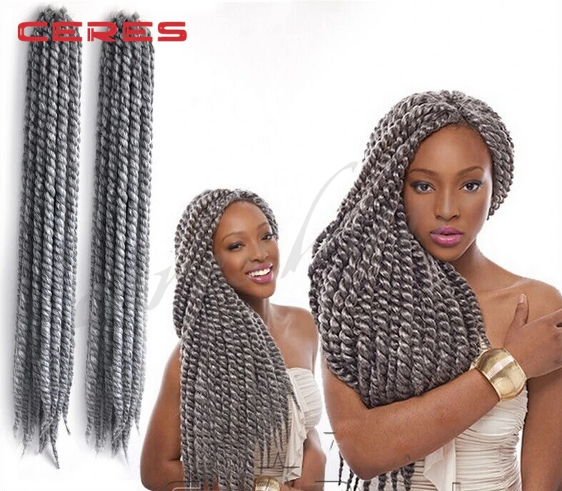 Source Grey Jumbo Twist Braid 24 Crochet Latch Hook Havana Mambo