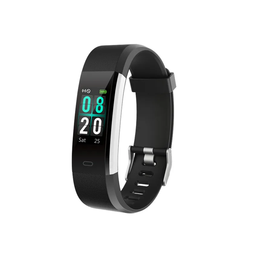 

2019 Fitness ID115HR Heart Rate Wristband Smart Band Monitor Charge hr Rate Tracker Smartwatch Wearable, Black;red;green;purple