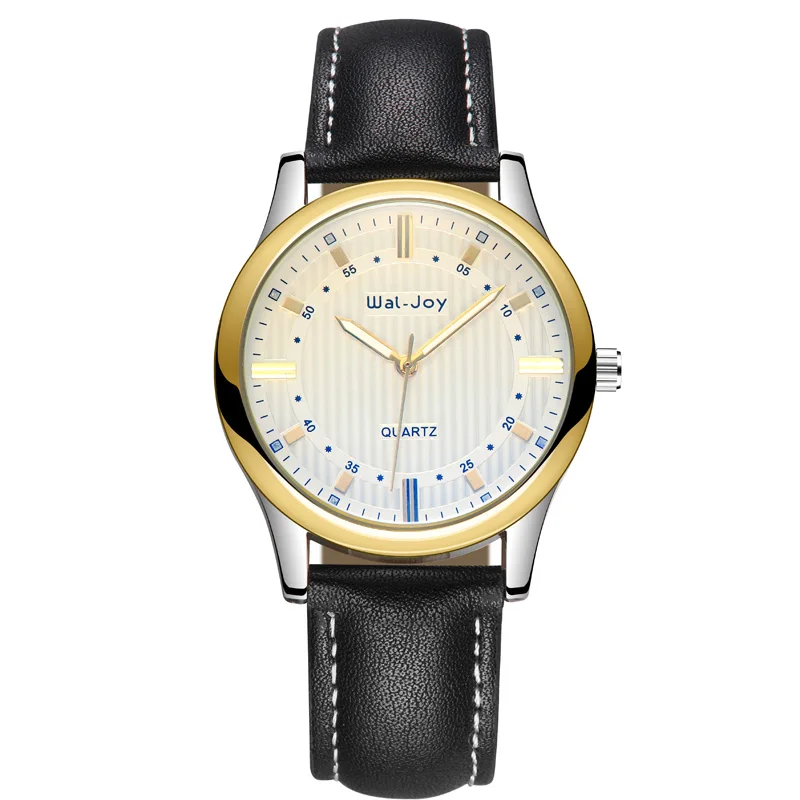 

WJ-8107 Cheap Leather Band Men Hand watches Mixcolor Cheap Waterproof Wrist Watches for Men, Mix color