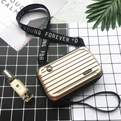 

New Hot fashion ABS+PC small Square luggage Lady Girls cosmetic bag travel clutch storage wash bags, Picture