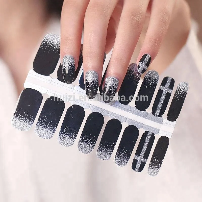 

Wholesale Popular Mix Bright Color Glitter Nail Art Stickers Nail Decals
