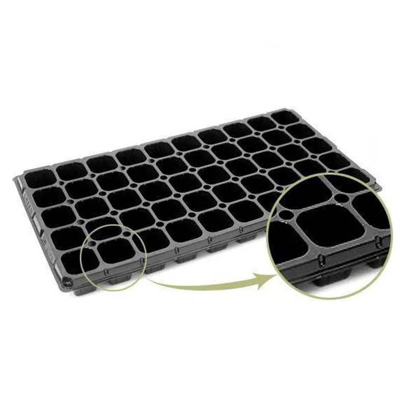 

Professional seed PP / PVC material deep cells plastic rice tray vegetable seedling trays, Black