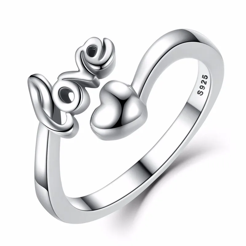 

I Love You Heart Ring 925 Sterling Silver Ring for Woman Wedding Jewelry