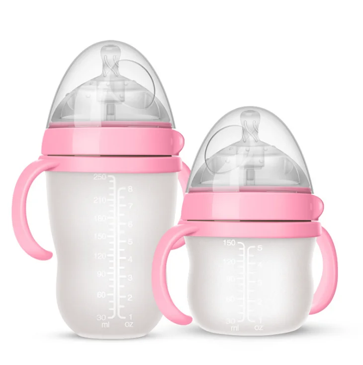 Top Selling Natural 5oz 8oz Silicone Baby Feeding Bottles Anticolic Silicone Baby Bottle Buy