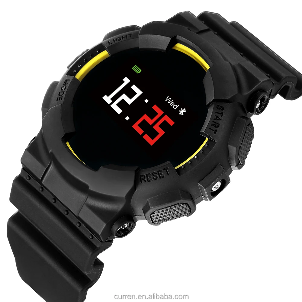 

New Popular Men Luxury Smart Watch BT Heart Rate Fitness tracker Bracelet Sport Intelligent Watch, Blue black red yellow
