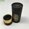 Custom printed black cardboard paper tube for cosmetic paper tube packaging cylinder paper packaging box