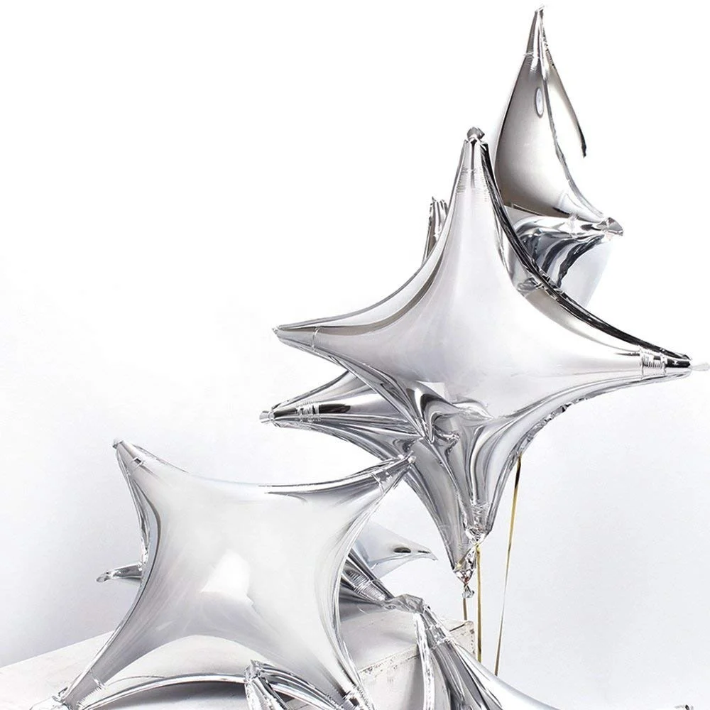 26 Inch Gold & Silver Foil Balloons Star Shape Wedding Birthday Party Decoration 26 Inch Gold & Silver Foil Balloons Star Shape Wedding Birthday Party Decoration
