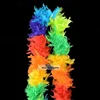 China NO.1 Feather Supplier Luxury Design 30-100 Grams 2 Yards Coloured Chandelle Feather Rainbow Feather Boa For Decoration