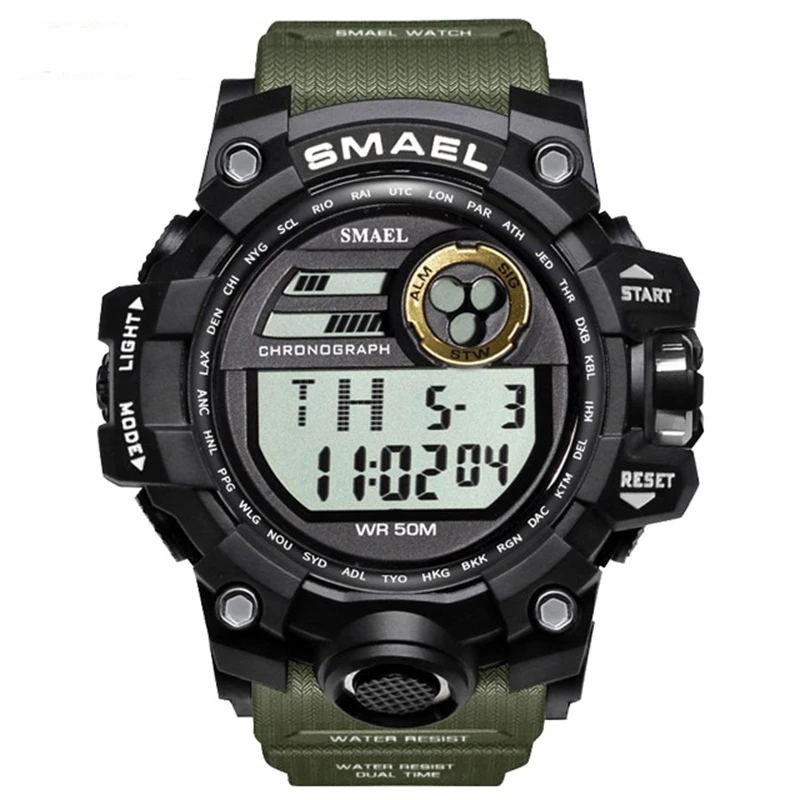 

SMAEL Top Brand Luxury Men's Watches Sport Casual LED Digital Watch Men Fashion 50M Waterproof Military Watch Relogio Masculino