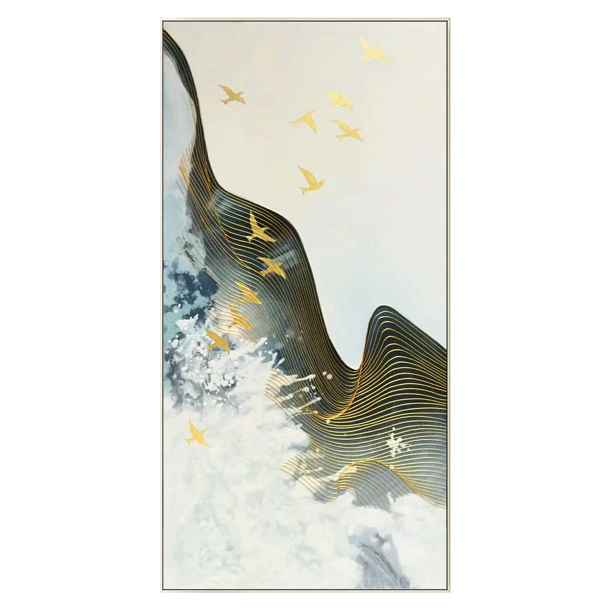 

Gold art Original mountain acrylic oil paintings Hand paintings on canvas art extra Large wall art for Home Decor caudro