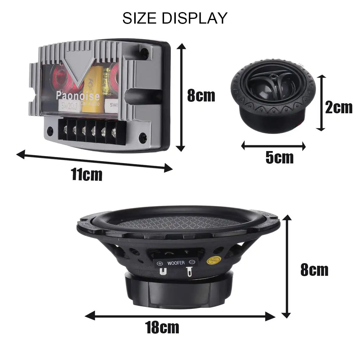 6pcs/set 400w 6.5inch Car Speaker High Efficiency Diy Bass Car Tweeters