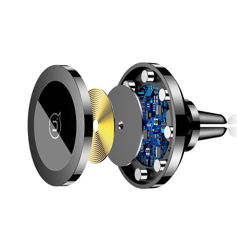 

USAMS US-CD44 10W Air Vent Mount Car Holder Magnetic Wireless Charger, Black