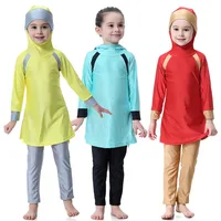 

2020 New kids girls swimwear muslim islamic conservative swimwear