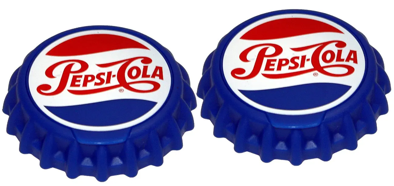 Red//White//Blue Jokari 6 Count Pepsi Modern Logo Snap and Sip Can Caps