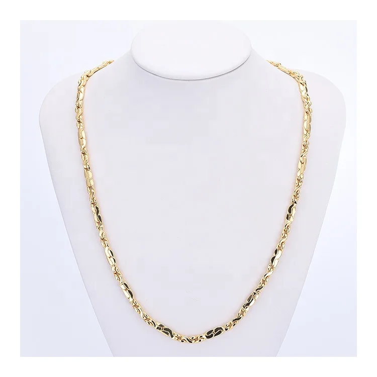 

Custom Woman Saudi Chain 18K Real Gold Plated Chains Best Jewelry Copper Necklace