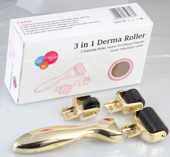 

Professional 180/600/1200 Needles Derma Roller/ 3 in 1 Derma Roller Kit