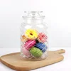 Plastic Ring Sealed Glass Food Storage Canisters Glass Lid Cookie Candy Packing Jars