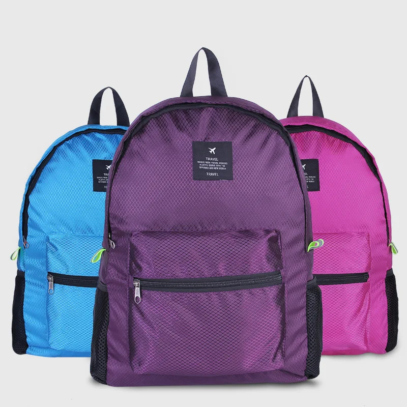 

Wholesale Korea Folding Outdoor Travel Storage Sports Rhombus Grid Backpack School Bag