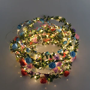 Flashing LED light for party, Christmas,and holidays,women flower hair accessory jewelry