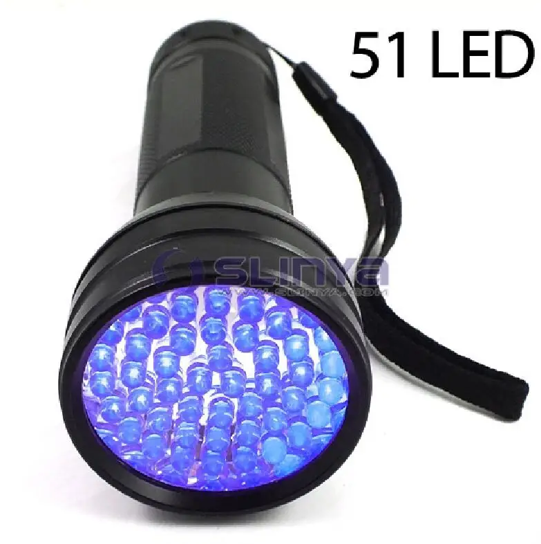 Portable 95LED UV Flashlight Light Torch 395nm Inspection Detection Lamp Black
