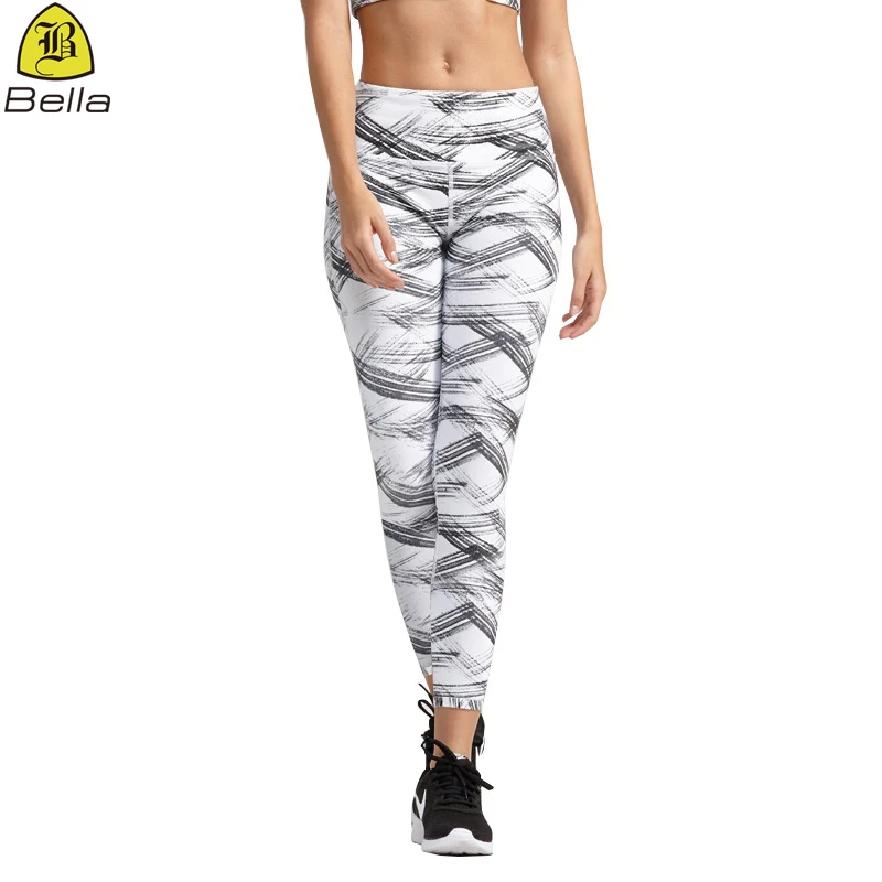 

Wholesale summer hot soft plain tie dye yoga pants, White;black
