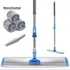 Super Wide 60CM Aluminum Plate Commercial Flat Quick Clean Mop 360 Telescopic Floor Cleaning Mop with Cleaning Scraper for Home,