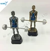 resin Weightlifting dumbbells sculpture for sport and fitness club activity