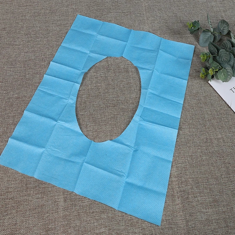 

stock waterproof disposable toilet seat plastic film cover for travel, Blue