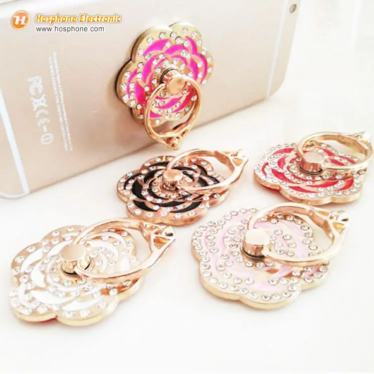 

Universal Mobile Phone Metal Beautiful Cartoon Flowers Finger Ring Holder 360 rotates Finger Ring Stent Car Holder, N/a