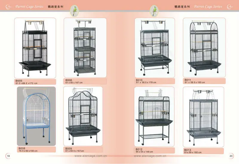 Wrought Iron Breeder Accessories Acrylic Finches Hanging Stand Folding For Birds Cages Big Breeding Flight Extra Large Bird Cage