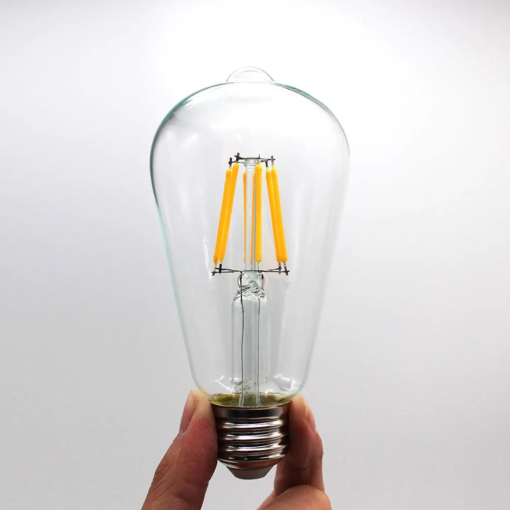 E27 6W 4W 2W Dimmable Vintage Led Filament LED Bulb Lamp ST64 G80,G95  Bulbs Lighting