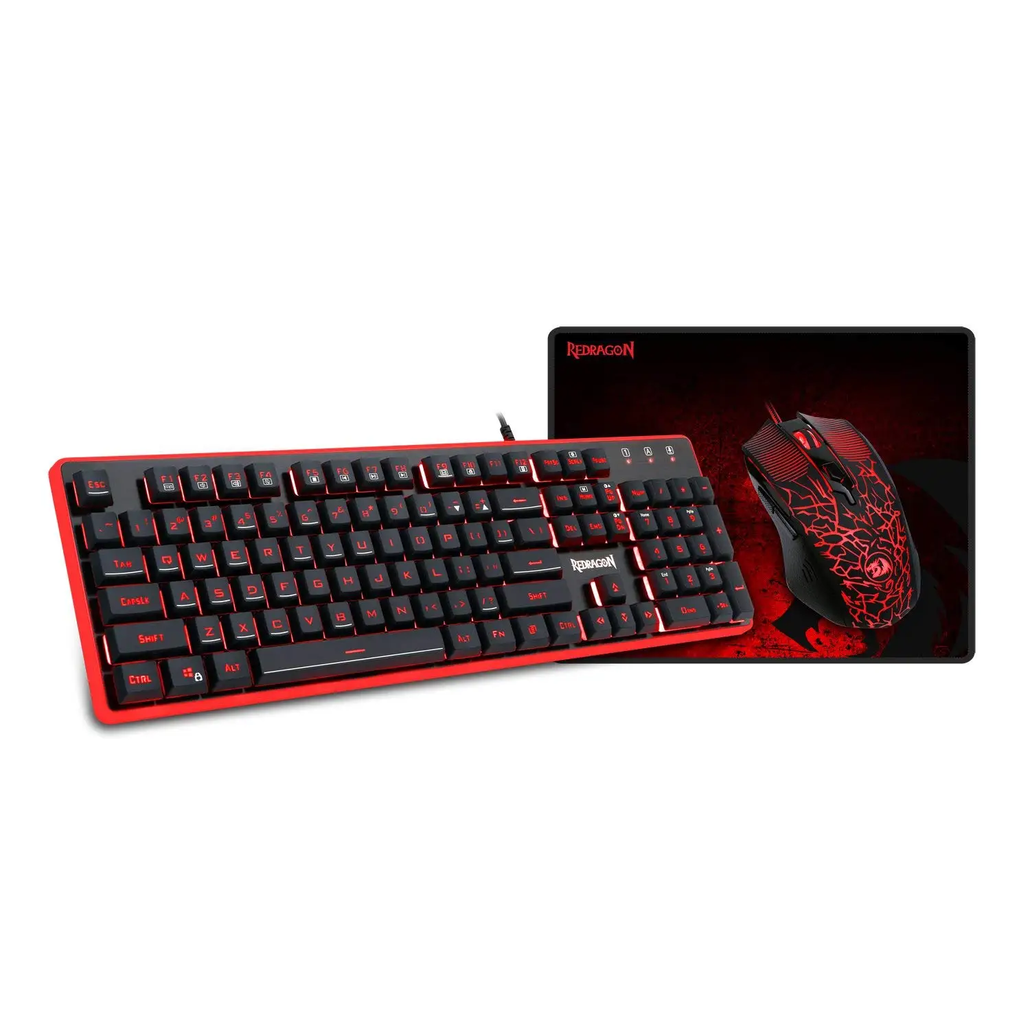 7 colors backlight keyboard K509 and backlight  mouse M608 and mousepad P016 gaming Combos