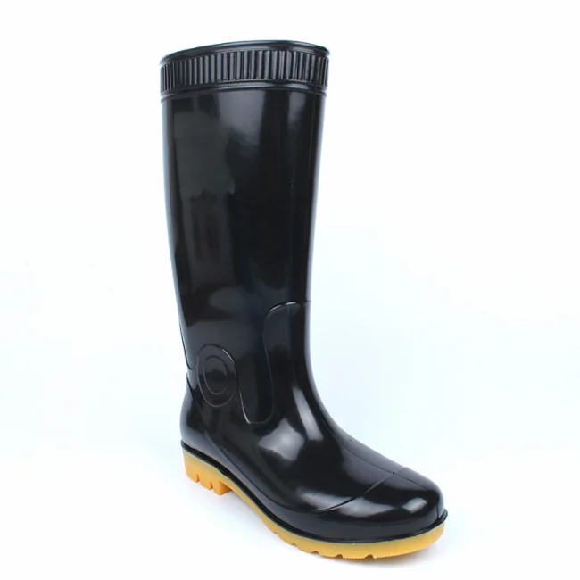 
black PVC Water Rainboots / Working Rubber Shoes / Safety Rain boots  (60803680183)