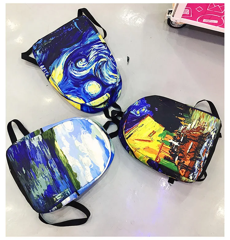 new custom-made famous painting backpack bag