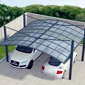 Aluminum Alloy Double Carport Pc Roof For Two Cars Factory Price